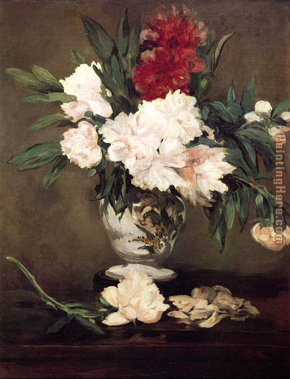 Peonies In A Vase painting - Edouard Manet Peonies In A Vase art painting